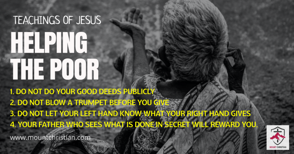 Helping poor people Jesus - Mount Christian